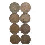 (8) Pre-1800s Indian Head Cents