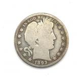 1893 Barber Half Dollar