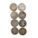 (8) Seated Liberty Dimes