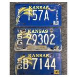 1980-81 Kansas License Plates and 1980 Kansas