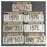 (7) 1980s Kansas License Plates- Special