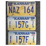 Kansas License Plate and (2) Special Vehicle
