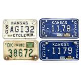 1980s Kansas and Oklahoma Motorcycle License