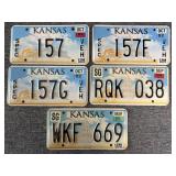 (5) Kansas License Plates- special vehicle