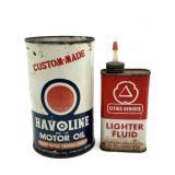 Vintage Havoline Motor Oil Quart Can and Vintage