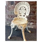 Vintage Painted Cast Iron Chair
