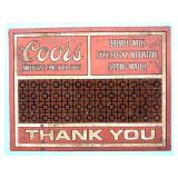 Vintage Coors Rubber Mat 17.5" x 13.5"- dirty