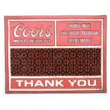 Vintage Coors Rubber Mat 17.5" x 13.5"- dirty