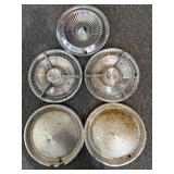 (5) Vintage Wheel Covers 15" and Smaller