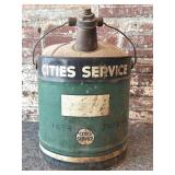 Vintage Cities Service Five Gallon Oil Can