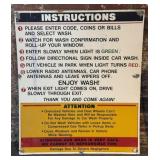 Car Wash Instructions Metal Sign 36" x 42"