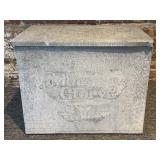 Vintage Morning Glory Galvanized Metal Milk Box