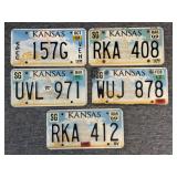 (5) Kansas License Plates- Special Vehicle