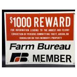 Farm Bureau Member Reward Metal Sign 16" x 12"