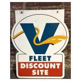Valero Fleet Discount Site Metal Sign 20" x 24"
