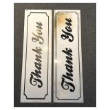(2) Thank You Plexiglass Signs 60" x 18"-