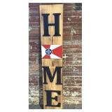 Wichita Flag Home Wood Sign 9.25" x 48"