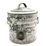 Vintage Painted Metal Water Cooler 13"- bottom