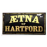 Aetna of Hartford Small Metal Sign 6.5" x 3.5"