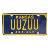 Personalized Kansas Antique License Plate