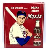 Moxie Soda Ted Williams Metal Sign 11" x 13"-