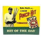 Pinch Hit Chewing Tobacco Babe Ruth Metal Sign