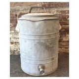 Vintage Galvanized Metal Water Cooler 16.5"-