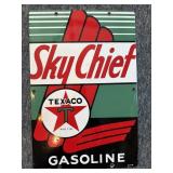 Reproduction Texaco Sky Chief Gasoline Sign 18" x