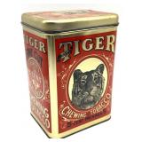 Vintage Tiger Chewing Tobacco Tin 6" x 5" x 8.5"
