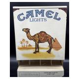 Vintage Camel Lights Cardboard Display 10.25" x