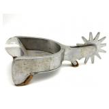 Vintage Aluminum Spur Ashtray 7" x 3.5" x 2.5"