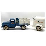 Vintage Tonka Farms Metal Toy Stake Truck with