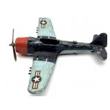 Vintage Hubley Metal Toy Airplane 10" x 11.5"-
