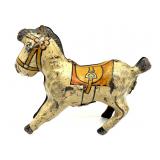 Vintage Tin Toy Wind-Up Horse 5.5" x 4.5"-