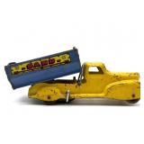 Vintage Mar X Metal Toy Sand Dump Truck 9" x 3.5"