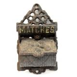 Cast Iron Wall Mount Match Holder 6"
