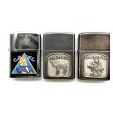 (3) Camel Zippo Lighters