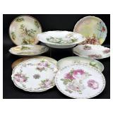 Antique/Vintage Floral Porcelain Plates- 12"