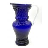 Romania Cobalt Blue Hand Blown Glass Swirled