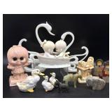 Porcelain Ducks, Precious Moments Figure, Metal