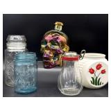Colorful Skull Glass Bottle, Nut Chopper Jar,