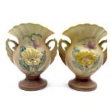 Pair of Hull Pottery Magnolia Double-Handled