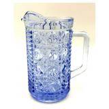 Windsor Blue Glass Pitcher 6"