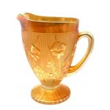 Marigold Carnival Glass Iris and Herringbone