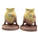 Hull Pottery Magnolia Candle Stick Holders 4"