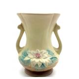 Hull Pottery Water Lily Double-Handled Vase 6.5"