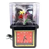 Vintage Fiber Optic Flower Clock 9.5" x 8" x