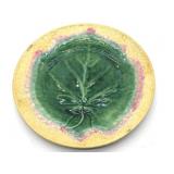 Etruscan Majolica pottery Maple Leaf Plate-