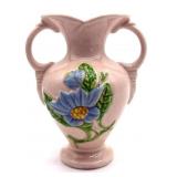 Hull Pottery Blue Magnolia Double-Handled Vase