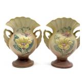 Pair of Hull Pottery Magnolia Double-Handled